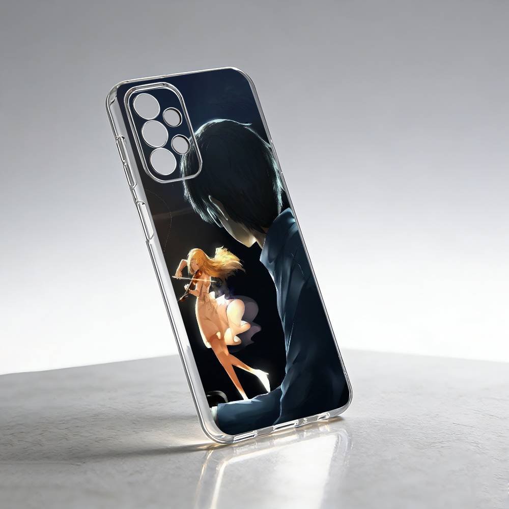 Чехол для телефона Аниме Твоя ложь в апреле Арима Для Samsung S25, S24, S21, S22, S23, S30, Ultra, S20, Plus, Fe Прозрачная крышка