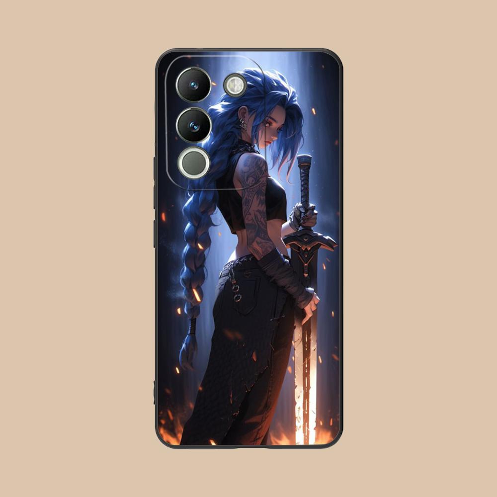 Чехол для мобильного телефона с аниме-девушкой для VIVO V60 V50 V40 V30 V29 V27 V25 V23 Pro Lite 5G Цветной печатный чехол Роскошный чехол