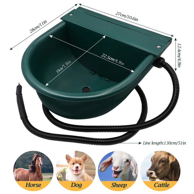 220 В Электрический Подогрев Поилка-Чаша Поплавковый Водопой для Лошадей Коз Собак Поилка Принадлежности Овцы Собаки Домашние животные Крупный рогатый скот поилка