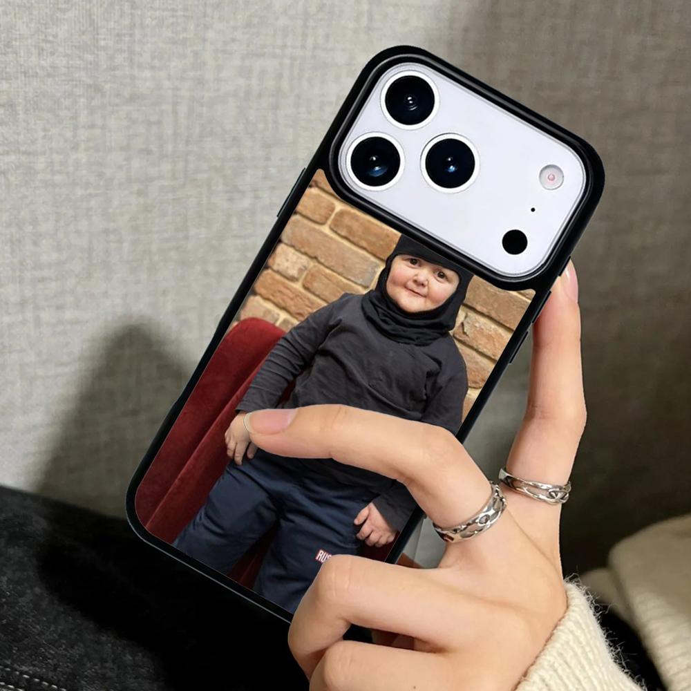 Чехол Case для iPhone 17 Air 16 Pro Max 15 Plus 11 13 Mini 14 12 Задняя крышка телефона Милый Забавный Хасбулла 18