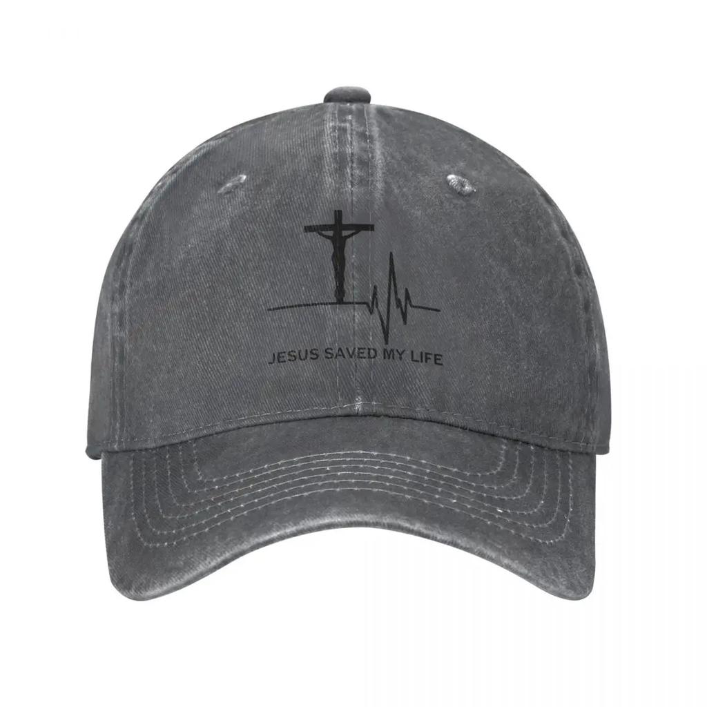 2026 Vintage Baseball Caps Snapback Cowboy Hats Jesus Saved My Life Summer Autumn Cap Christian God Jeans Casquette Vintage