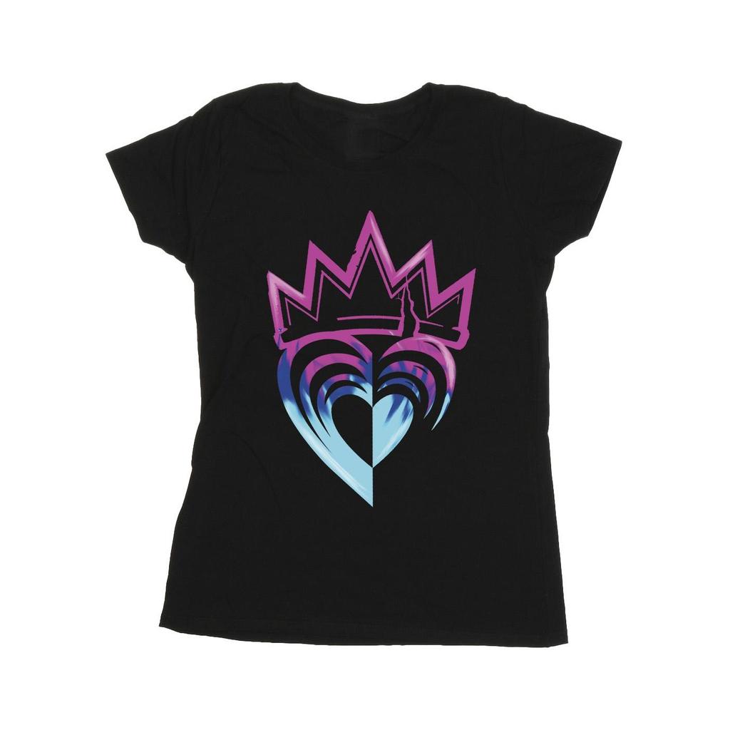 Disney Womens/Ladies Descendants Pink Crown Cotton T-Shirt