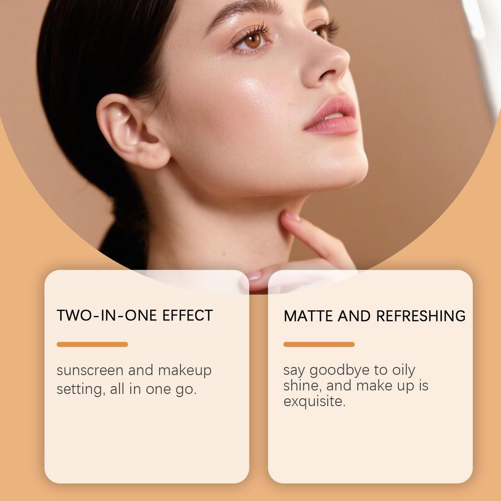 Солнцезащитная фиксирующая пудра, кисть для макияжа лица, подходит для всех тонов кожи, легкая фиксирующая пудра