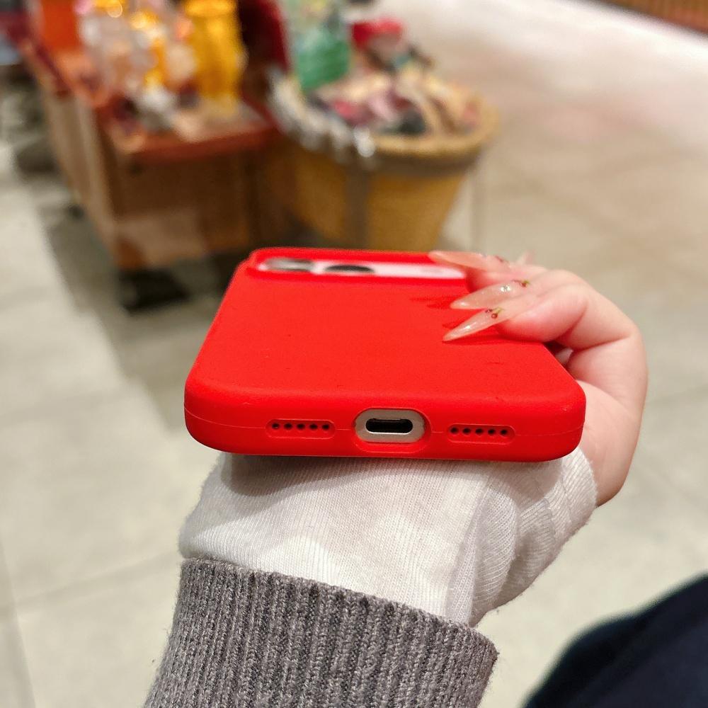 Soft Silicone For Magsafe Chinese Red Magnetic Phone Case For iPhone 17 Air 16 15 14 Plus 13 Pro Max Wireless Charge Matte Cover