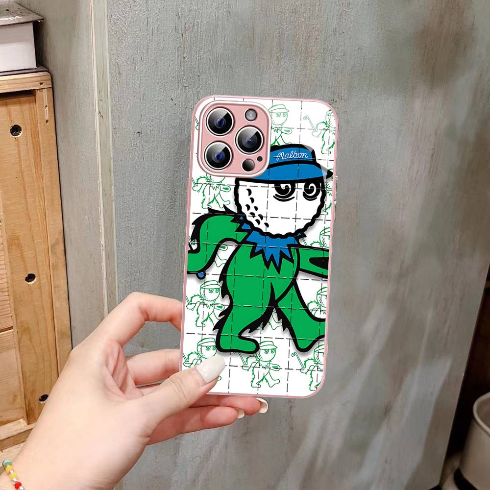 Fashion M-Malbon G-Golf Logo For IPhone 14 13 12 Mini 11 Pro XS Max X XR 14 Plus Tempered Glass Cover