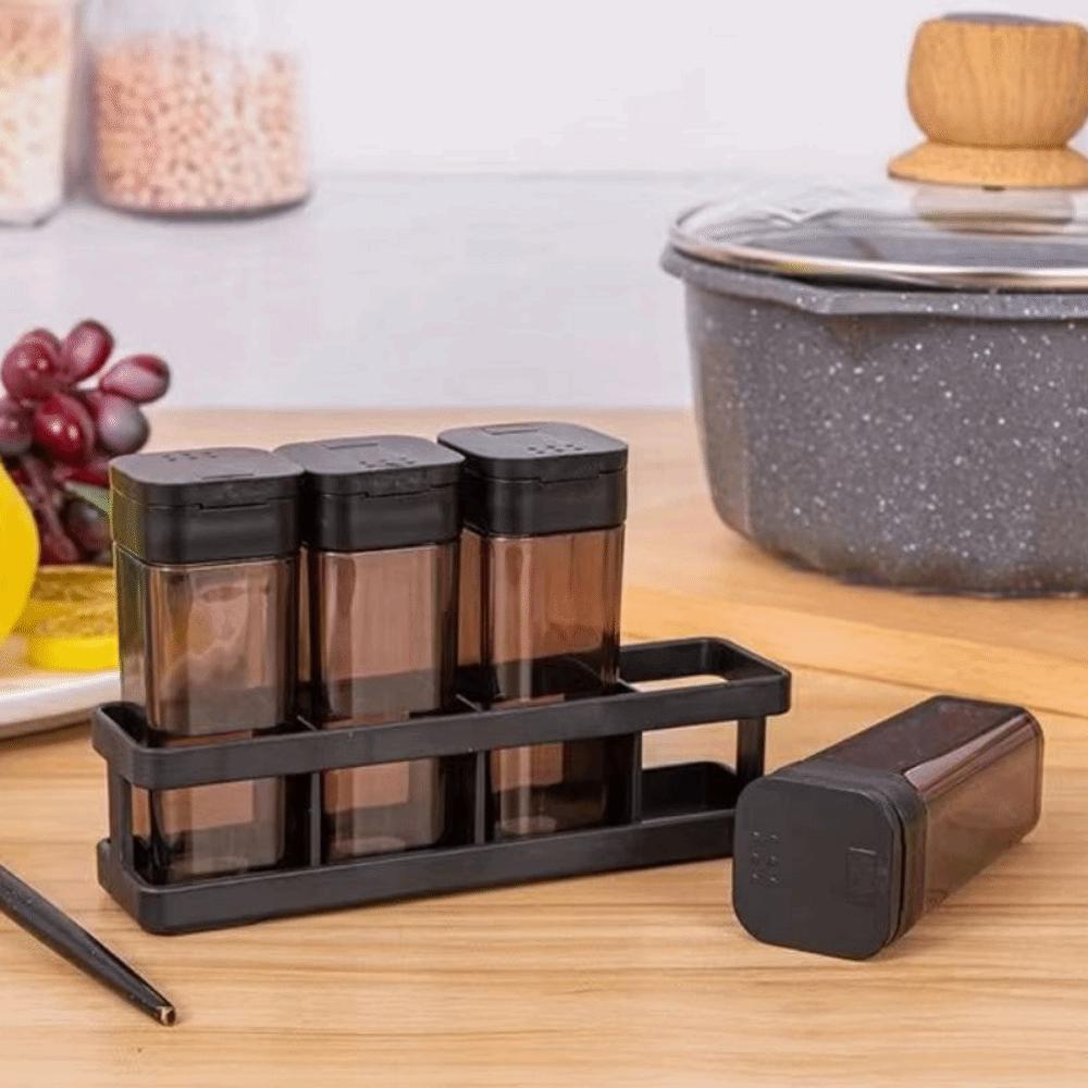 Набор из 8 влагозащищенных банок для специй, герметичные банки для приправ, набор для организации дома