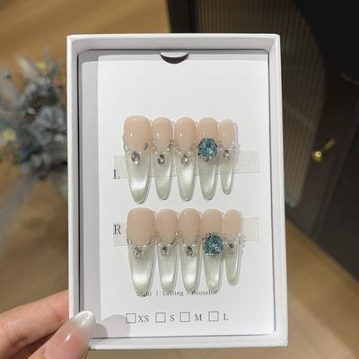 Зеленый сок Нефритовая роса Лето Ледяной прозрачный газированный стеклянный шарик Кошачий глаз Показать белую воду Легкий и прохладный Носить доспехи