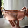 Винтажный медный котелок, походный котелок для еды, кухонная утварь для медленного тушения и варки пасты, ручная работа, молотковая текстура, 20 см, ручной котелок
