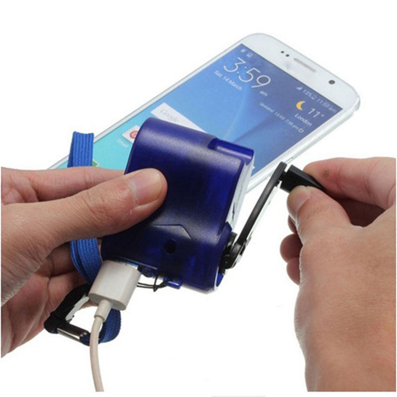 Аварийное зарядное устройство для сотового телефона Usb Crank Hand Manual Dynamo для Mp4 Mobile Pda Pop
