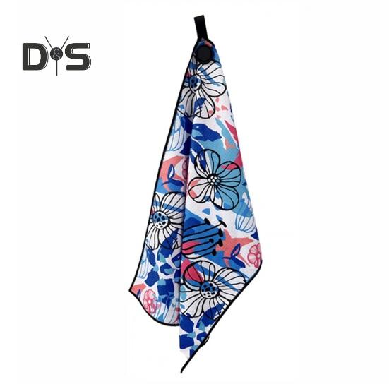 Магнитное полотенце для гольфа с сильным магнитом, вафельная сумка для гольфа из микрофибры, полотенце для гольфа с принтом, чистящее средство для мячей для гольфа