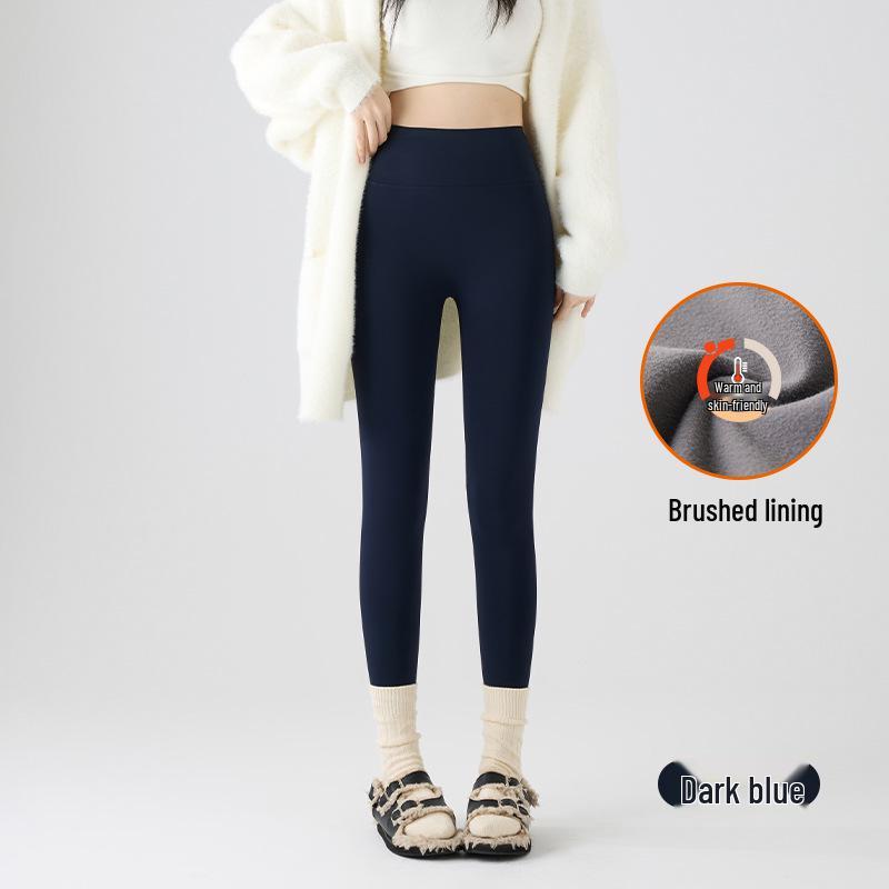 Женские матовые леггинсы для йоги с высокой талией - Плюс бархат, Утягивающие, С начесом для осени/зимы 2025