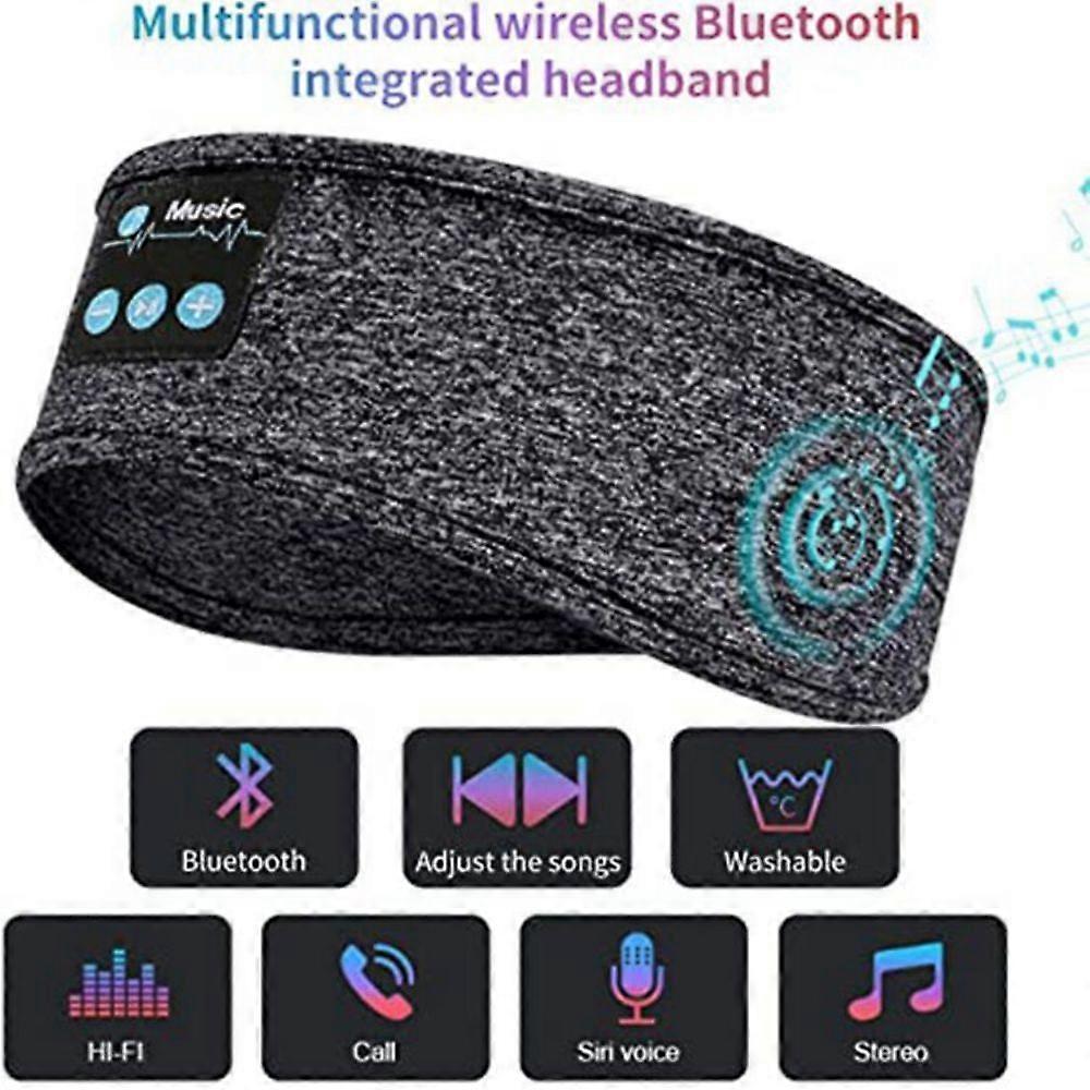 Wireless Headphones Headband for Sleeping, Bluetooth Sleep Headphones for Side Sleepers, Soft and Eye Mask for Sleep, Ideal for Travel, Running