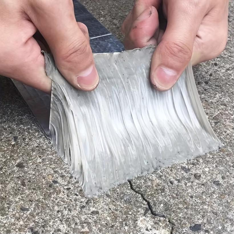 1 рулон водонепроницаемой ленты, термостойкая алюминиевая фольга, утолщенная бутиловая лента, для заделки трещин на стенах, бассейнах, крышах, воздуховодах, герметичная