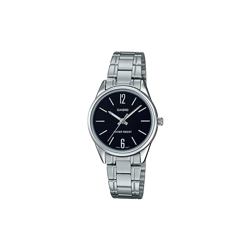 Casio Серия STANDARD серия с ретро-стрелками классическая стрелочная цифровая весы черный циферблат водонепроницаемый кварцевый механизм ремешок из нержавеющей стали LTP-V005D-1B