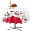 Festive Tablecloths - LINEN PROMO - Polyester - 160 Cm - Red