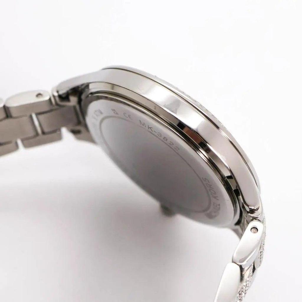 Б/У Рабочие Часы MICHAEL KORS Кристалл Серебристый Внешняя Коробка 3597