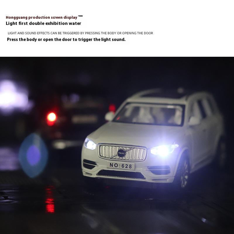 1:32 VOLVO XC90 внедорожник модель автомобиля литой металлический модель звук и свет инерционный механизм игрушка коллекционные украшения для детей игрушки