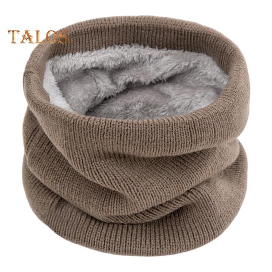 Зимний велосипедный шарф, двухслойный утеплитель для шеи, трикотажный, утолщенный, с флисовой подкладкой, эластичный, мягкий, круглый шарф, шейный платок