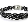 Les Trésors De Lily [J0807] - Mixed Bracelet 'Peaceful' Black / Steel - 17 Mm