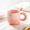 Высококачественная градиентная керамическая чашка, нишевый дизайн, кружка с крышкой и ложкой для девушек, кофейная чашка, чашка для питья воды для пары