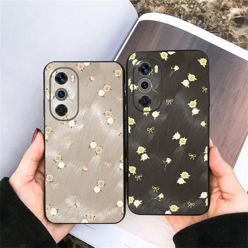 Gradient Yellow Rose For Motorola Moto G04 05 14 15 24 34 35 54 55 75 84 85 Edge 40 50 Fusion 60 Fusion TPU soft phone case