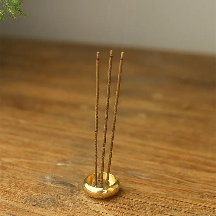 Incense Holder Mini Brass Incense Base for Home Office Teahouse Multi Purpose 5 Holes Shape Creative Sandalwood Incense Burner