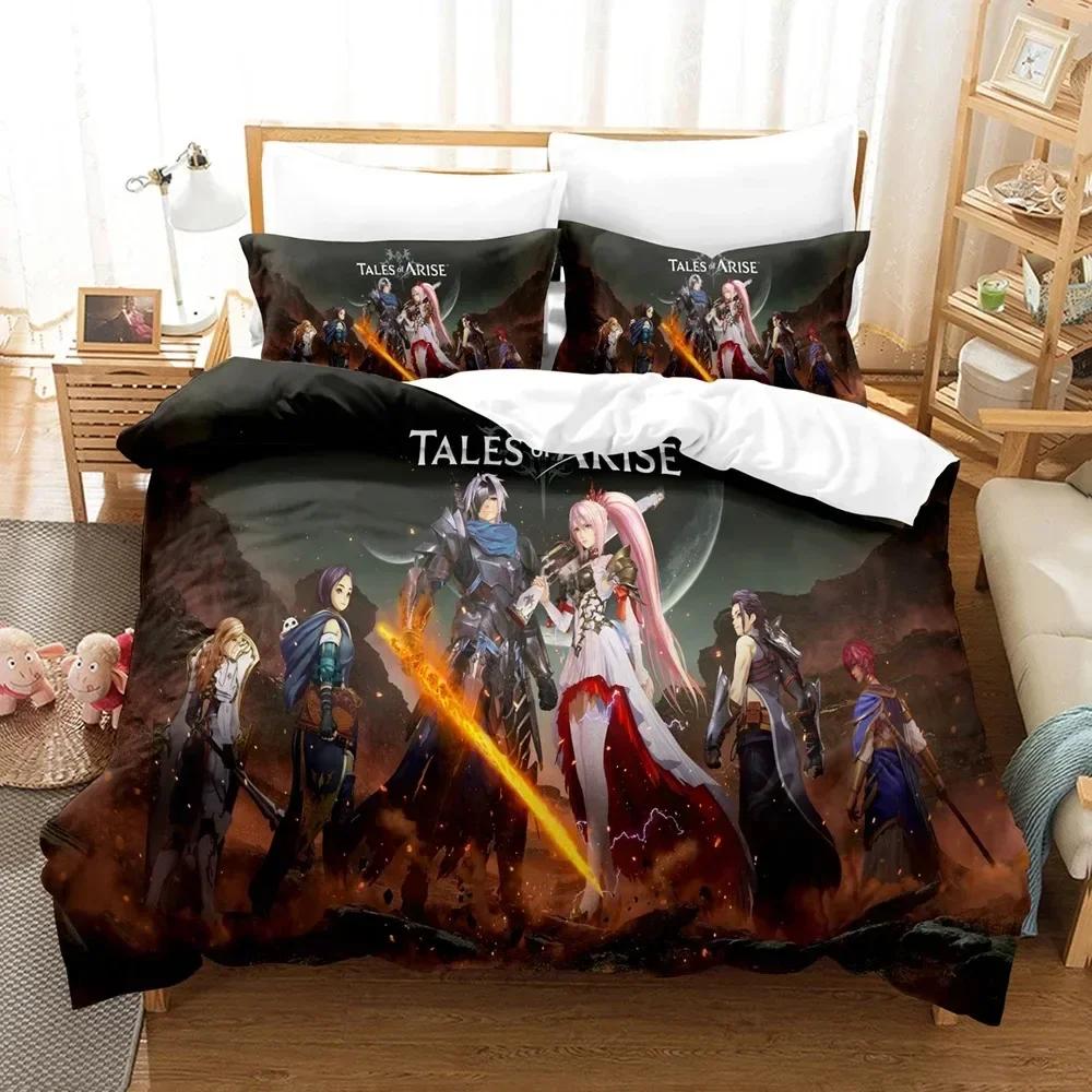 Игровой постельный комплект Tales Of Arise Современный постельный комплект Напечатанный С наволочкой Пододеяльник Мягкий Размер Queen King Постельное белье Дом