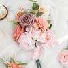 Розовый набор искусственных роз, свадебный букет, centerpiece для DIY на открытом воздухе/в помещении, цветы для декора