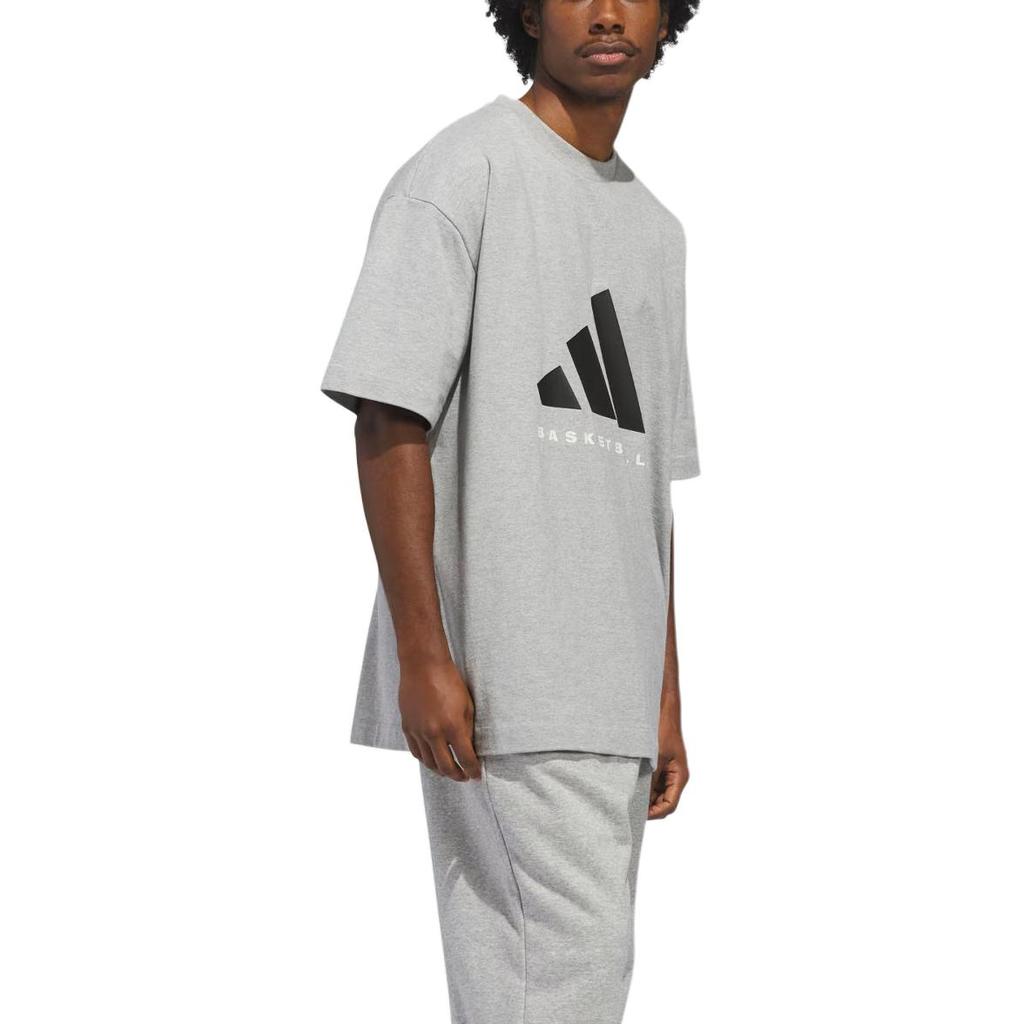 Adidas Свободная круглая шея короткий рукав баскетбольная майка унисекс топы KB7558