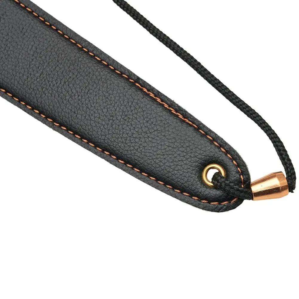 Leather Saxophone Strap Saxophone Lanyard Neck Strap Protection Neck for Soprano Tenor Alto Baritone Sax Musical Instrument