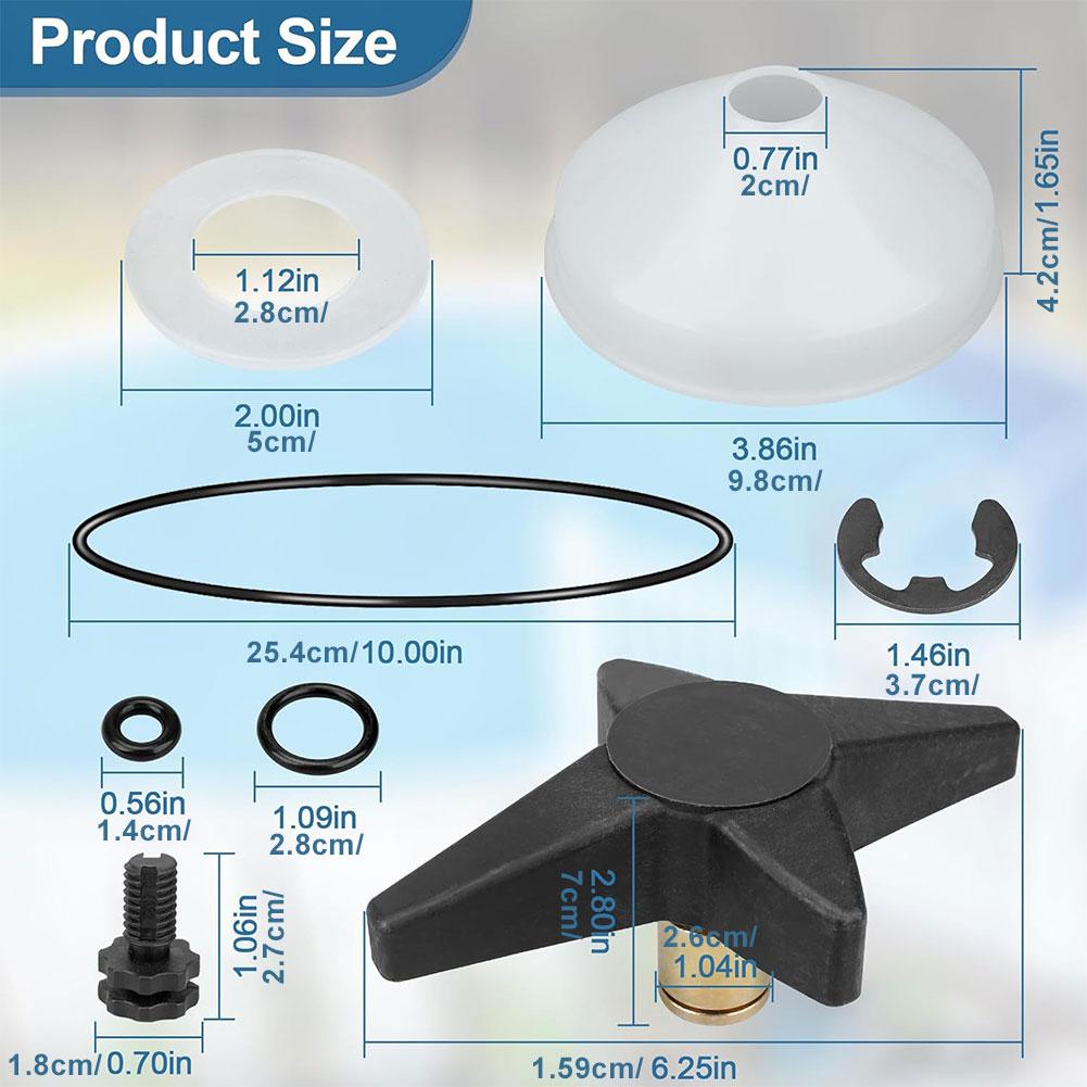 CX900G Locking Knob CX900DA Pool Filter Knob Kit O-Ring CX900DA CX900F ECX1322A Replacement for Hayward C9002(S) C1200 C751