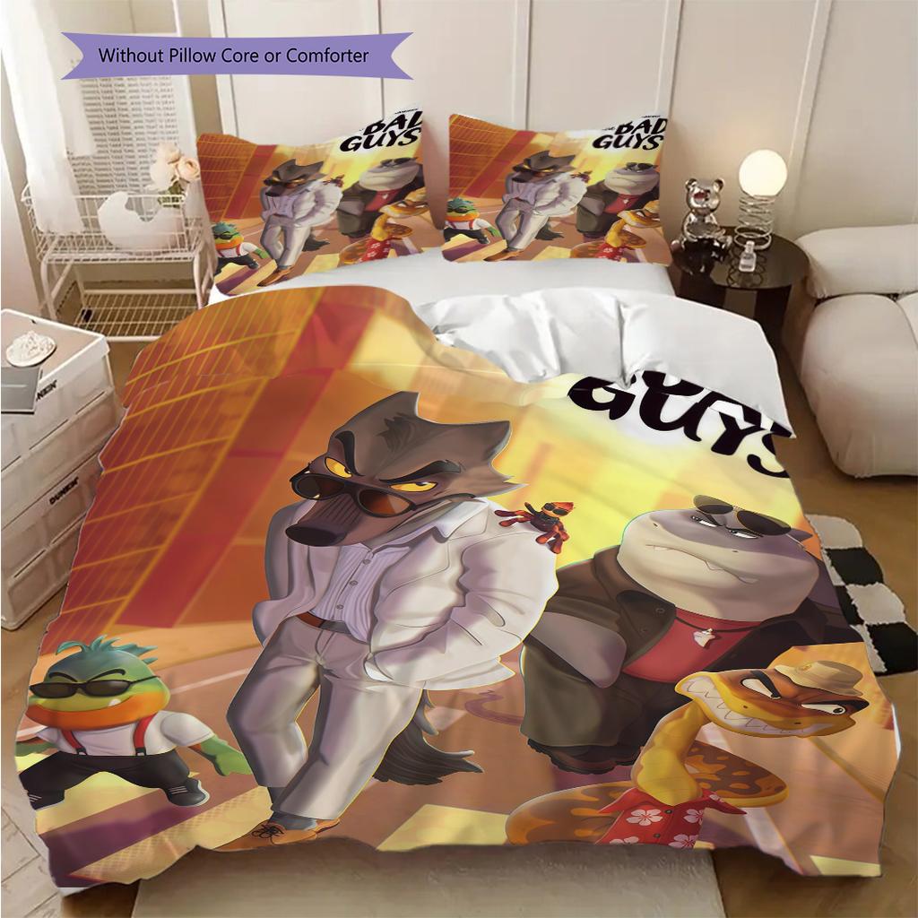 The Bad Guys 2 Wild Adventure Threepiece Set 1 Duvet Cover 2 Pillowcase Without Core Duvet Cover And Pillowcase Soft And Comfortable