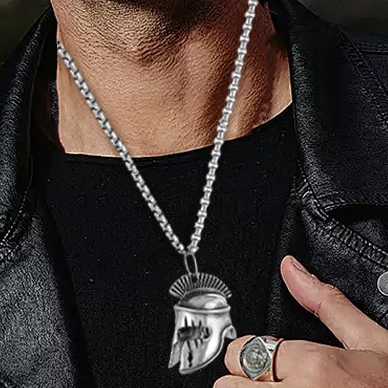 Шарм Римский Воин Спартанцы Мотоцикл Подвеска на удачу Винтажный Греческий Воин Нержавеющая Сталь Звоночки для езды Ювелирные изделия