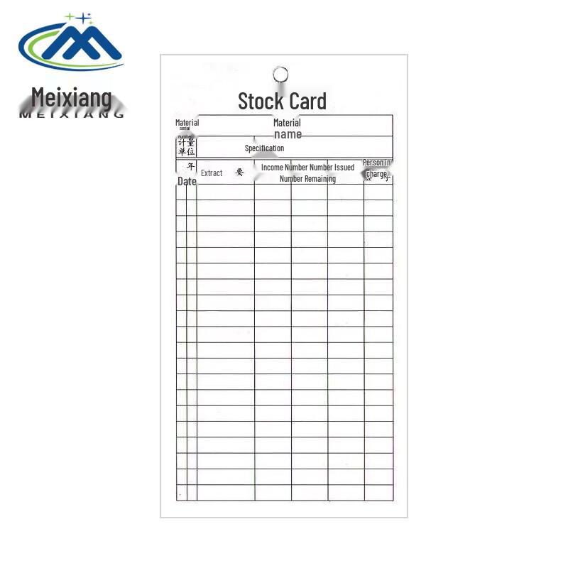 Double-Sided Inventory Material Cards