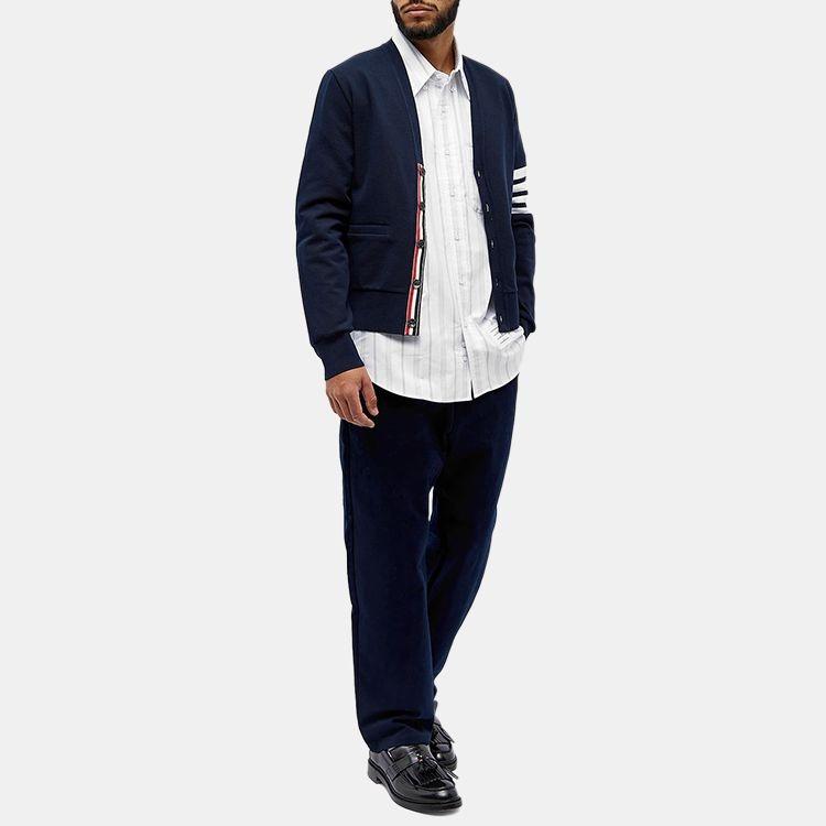 THOM BROWNE 4 Bar Striped Buttoned Shirt Men's MWL374C-F0433-035