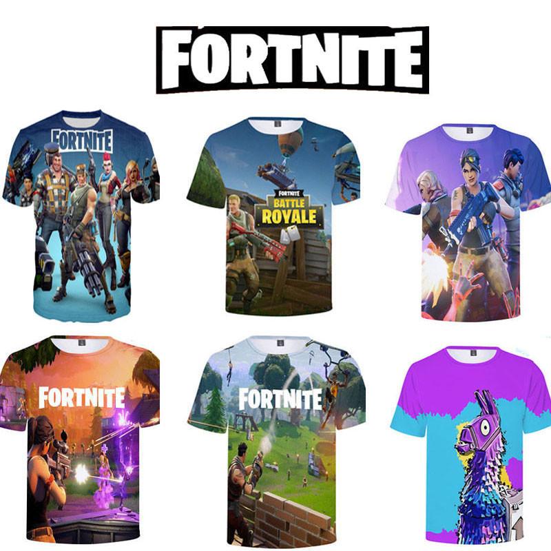 Футболка Fortnite для подростков с 3D-принтом, летняя, дышащая, хлопковая