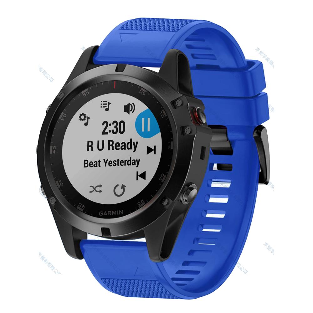 Ремешок для умных часов Garmin Fenix ​​6 6S 6X 5X 5 5S 3 3HR Forerunner 935 945, быстросъемный силиконовый браслет