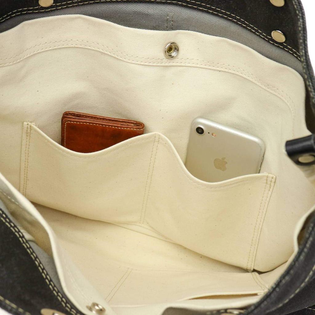 Tote Bag 8 Canvas Color Coating Navy [Baggy Port] No. YNM-1301 Men's BP-YNM1301-NV