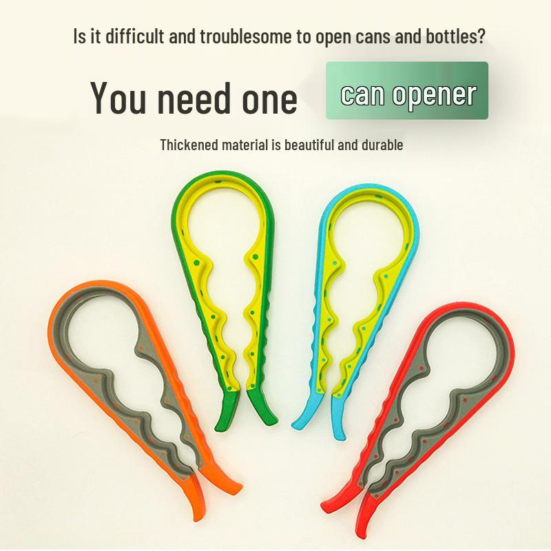 Нескользящий кухонный консервный нож 4-в-1, экономящий усилия