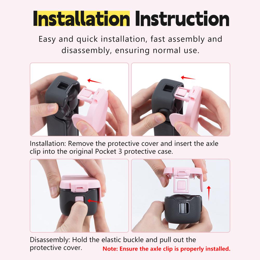 Для DJI Osmo Pocket 3 Защитный чехол Противоударный Противопадение Откидная крышка Чехол с быстрой фиксацией Защитный корпус Аксессуары для камеры