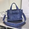 Женская мини-сумка кроссбоди из денима на осень/зиму 2023 года в простом корейском стиле
