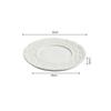 Stone Pattern Flat Plate Ceramic Steak Plate Sushi Dish Dessert Cake Dish Serving Plate White Artistic Conception Tableware