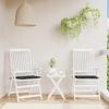 Garden Chair Cushions 2 pcs Black Checkered Pattern 40 x 40 x 4 cm Fabric