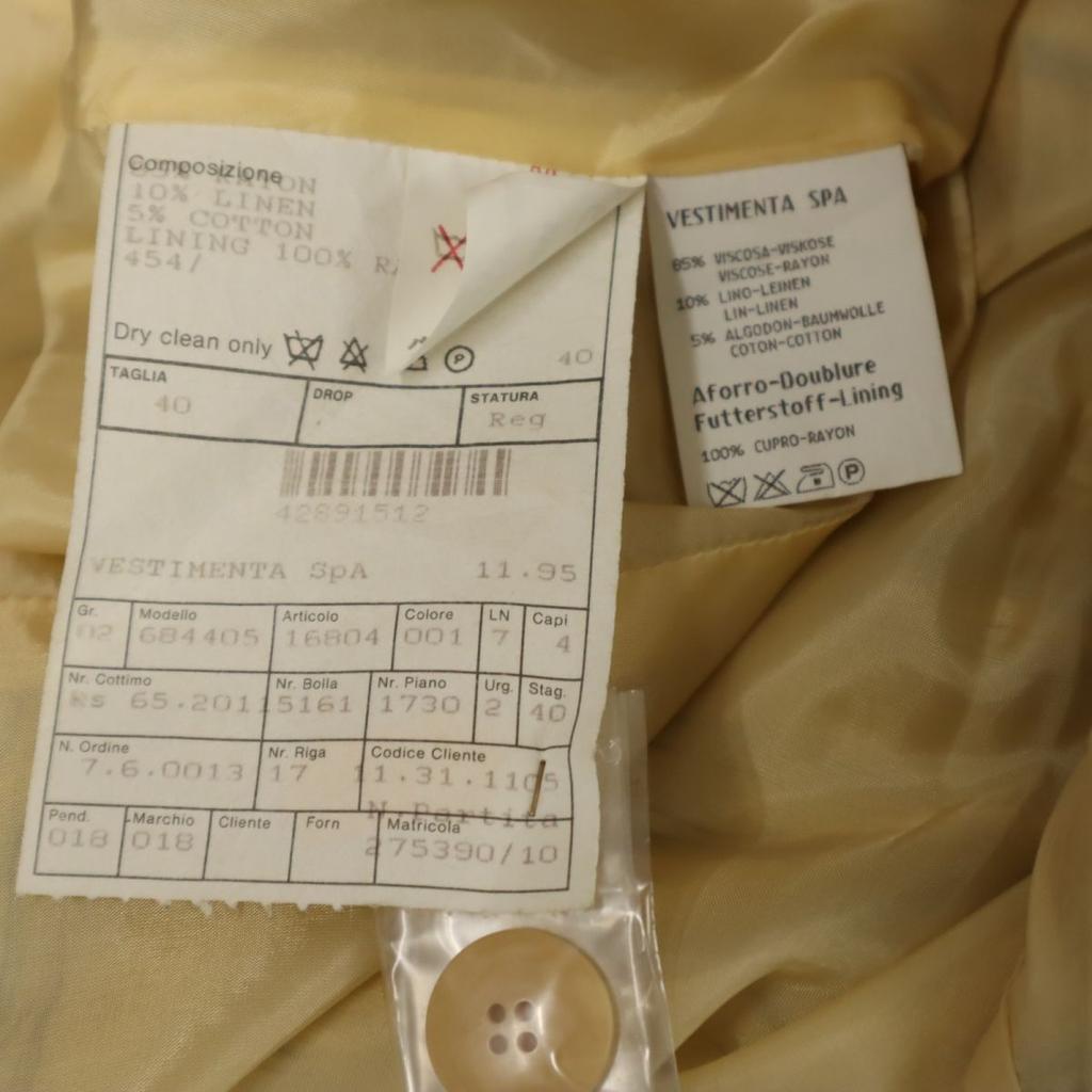 Giorgio Armani Сделано в Италии Клетчатый узор Без цвета куртка 40 Желтый Женский Б/у