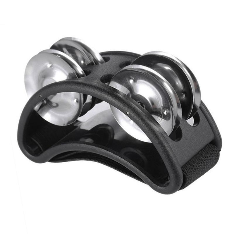 Ножной тамбурин с бубенцами из нержавеющей стали, перкуссионный музыкальный инструмент для аккомпанемента