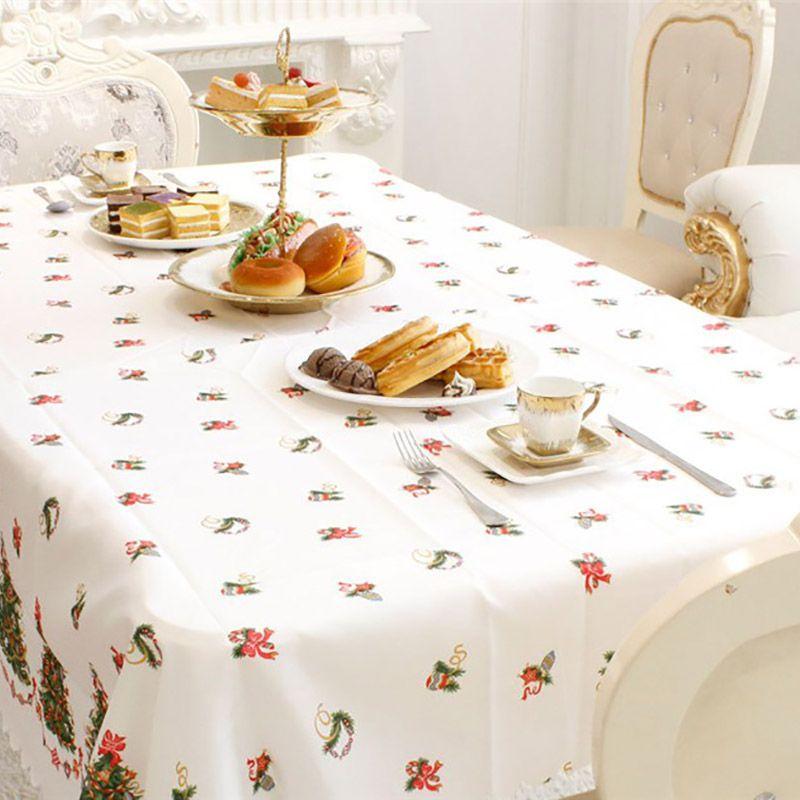 Versatile Santa Christmas Red Tablecloth Designed For Effortless Use In Various Holiday Occasions