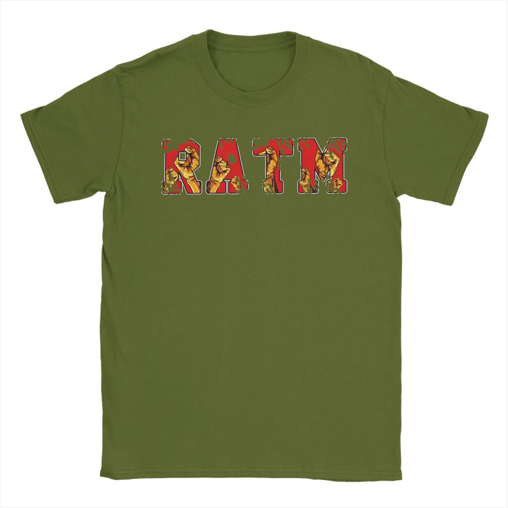 Rage Against The Machine Cotton TShirt For Men Beach Funny T Shirts Round Neck Fashion Tees Plus Size Design Tops