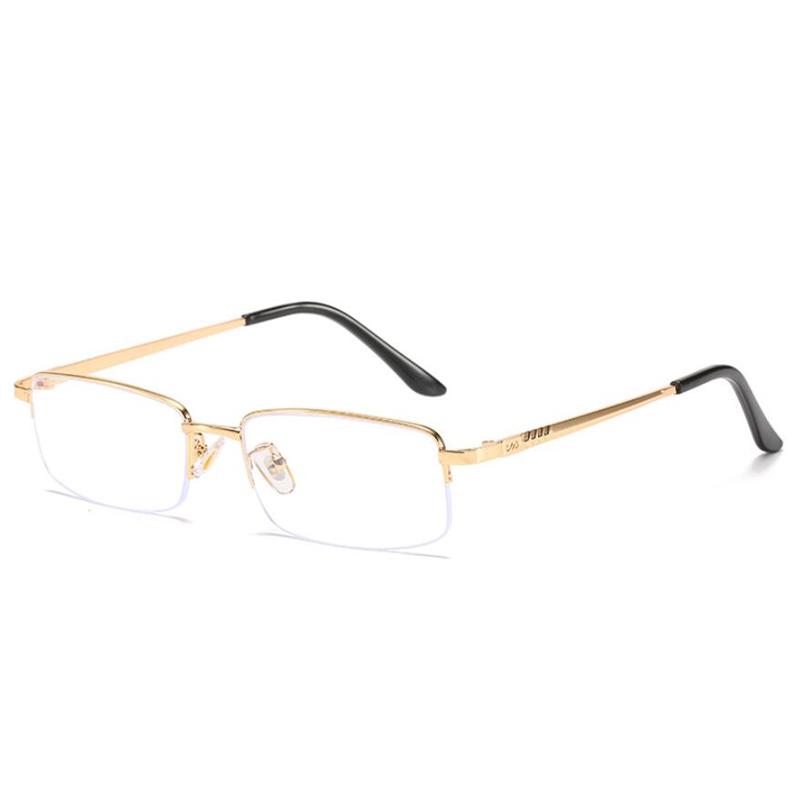 Metal Half Frame Prescription Eyeglasses Men Blue Light Blocking Nearsighted Glasses Male 0 -0.5 -0.75 -1.0 To -6.0