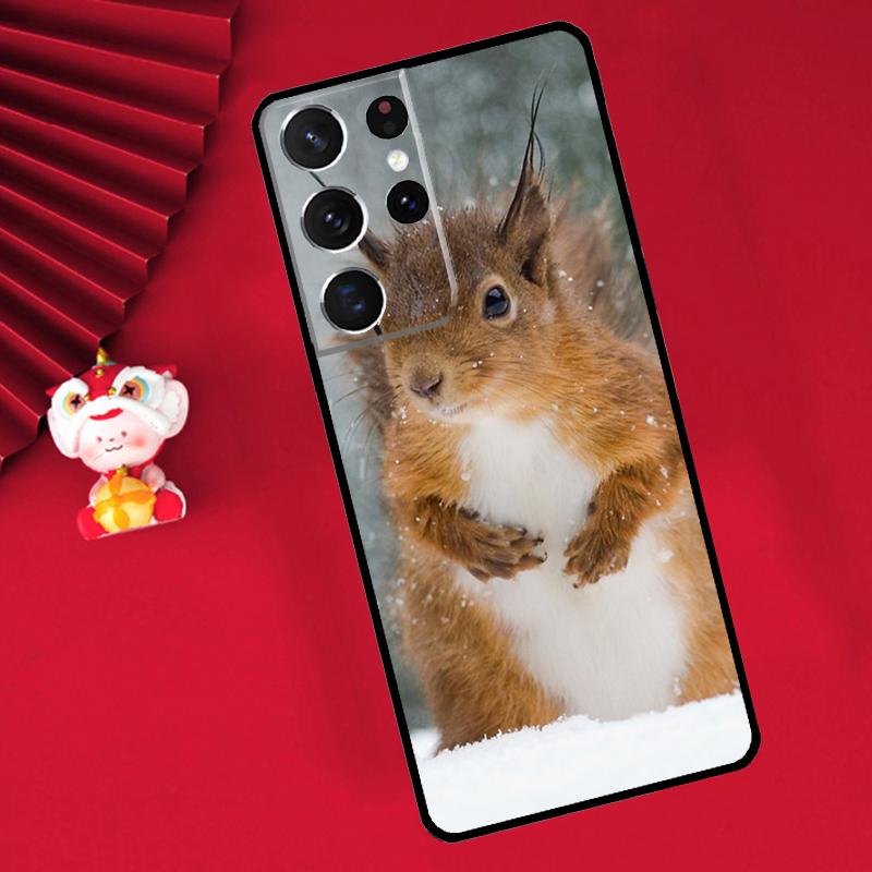 Cartoon Animal Squirrel Case For Samsung Galaxy S24 S26 Ultra S21 S22 S20 S23 S25 Ultra Plus S10 S25 FE Cover Funda