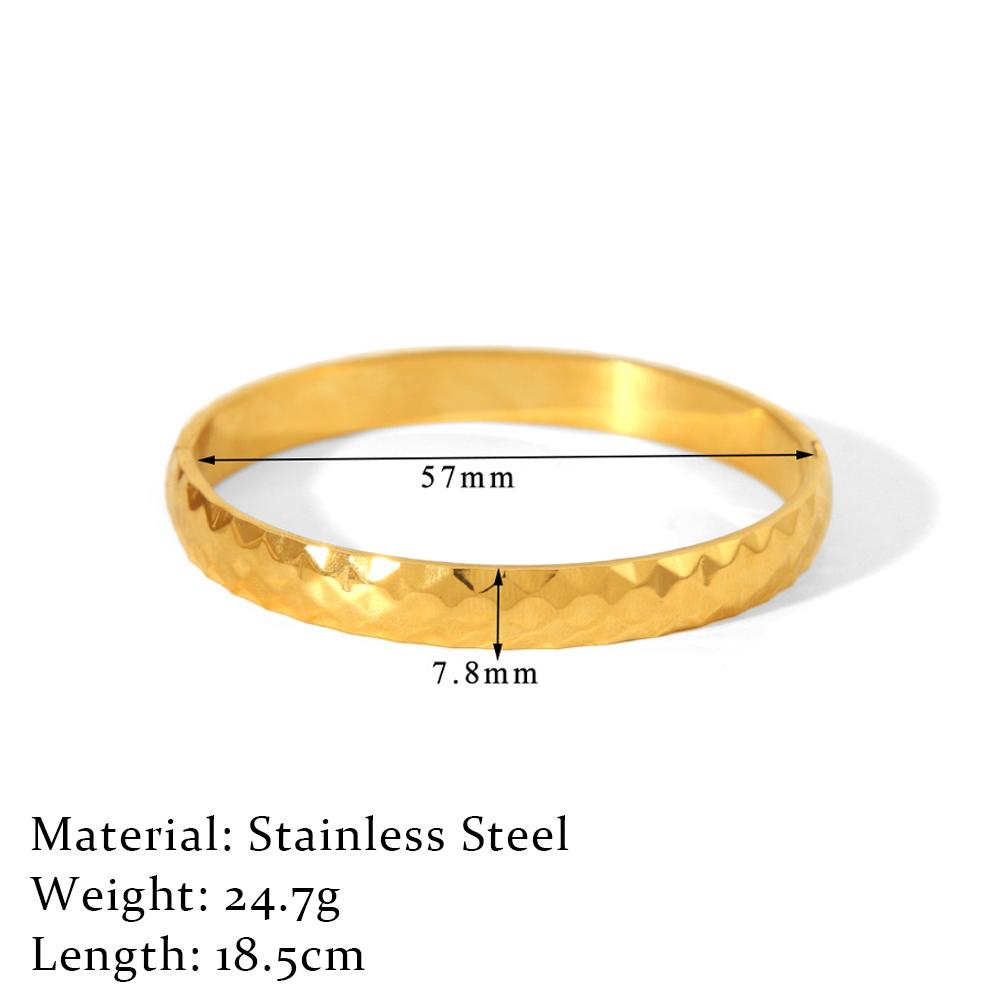 Нержавеющая Сталь Резное Открывающееся Браслет-Манжета Золотой Серебряный Цвет 4мм Угловые Браслеты Для Женщин Модный Аксессуар